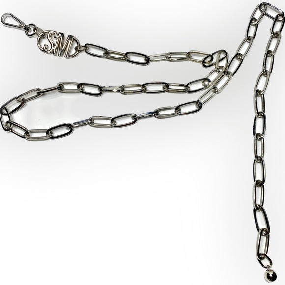 Chain Belt in Silver color Steve Madden Adjustable NWT - Picture 4 of 12